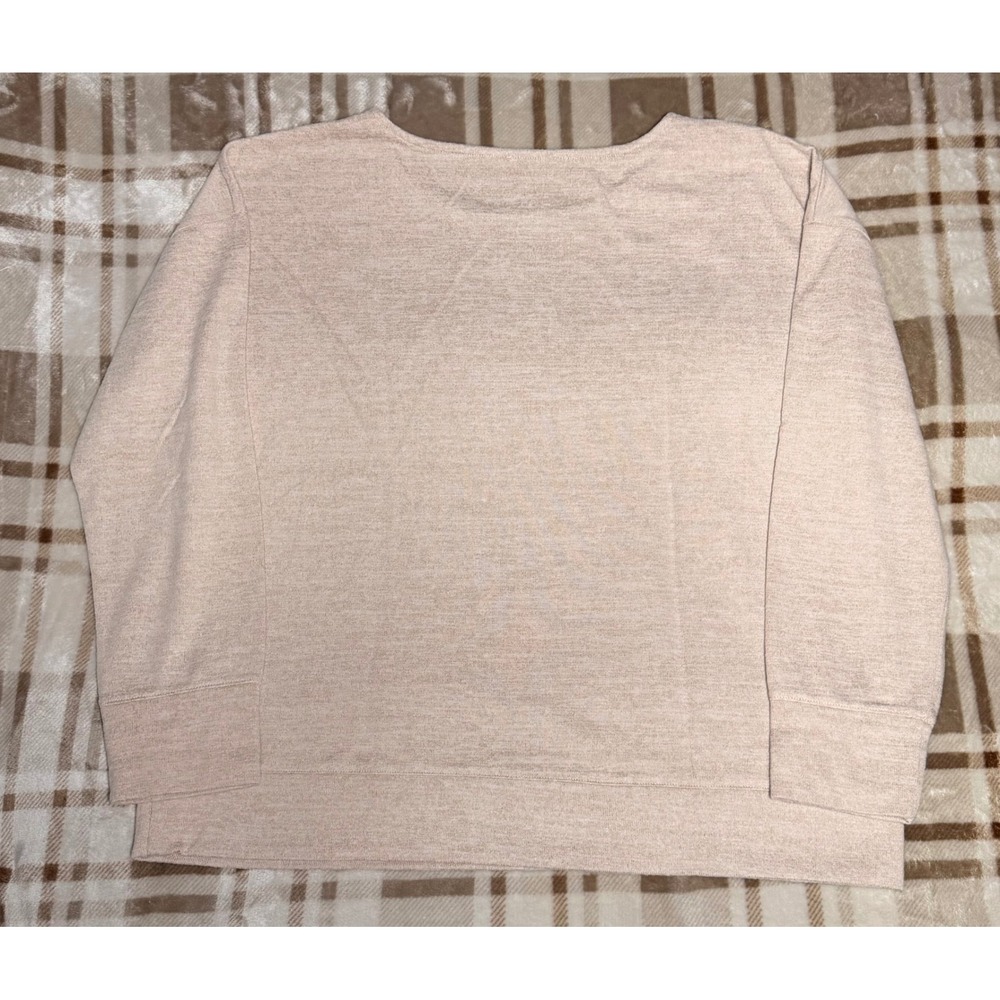Haven Well Within NWT Marled Knit Boat Neck Top Heathered Oatmeal Pullover L - Picture 7 of 9